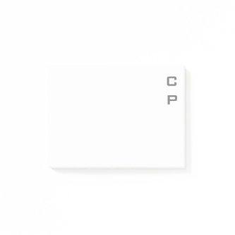 Modern Elegant Professional Simple Monogrammed Post-it Notes