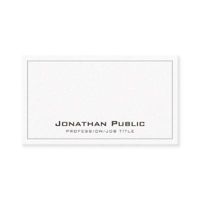 Modern Elegant Professional Simple White Plain