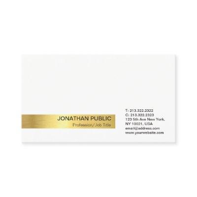 Modern Elegant Professional White Gold Plain