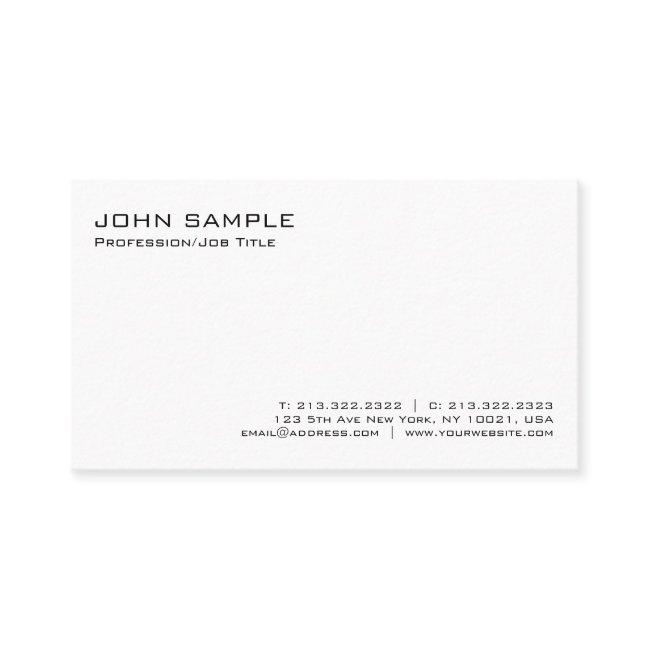 Modern Elegant Professional White Minimalist Plain