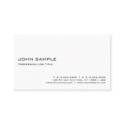 Modern Elegant Professional White Minimalist Plain