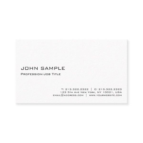 Modern Elegant Professional White Minimalist Plain