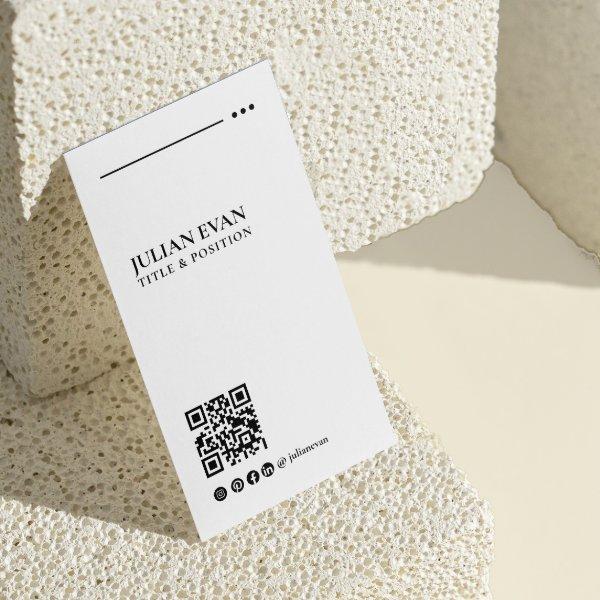 Modern Elegant QR Code black & white Minimalistic
