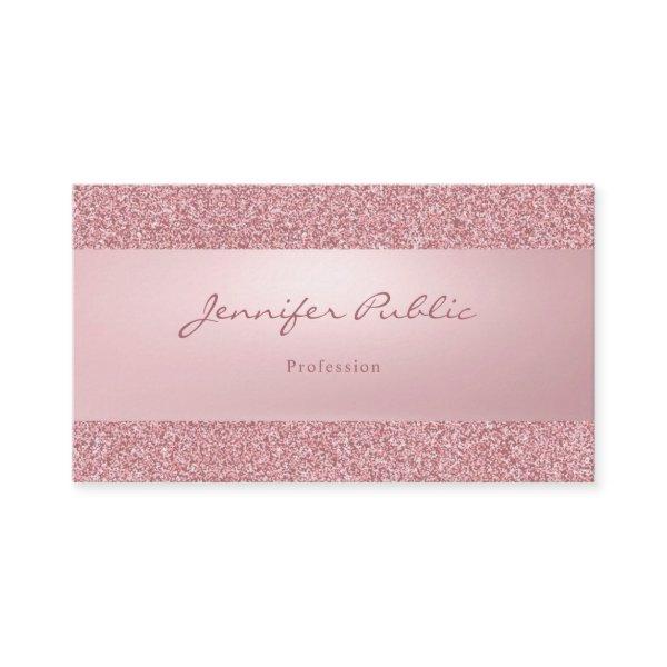 Modern Elegant Rose Gold Glitter Template