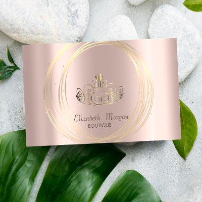 Modern Elegant Rose Gold ,Gold Circles Crown
