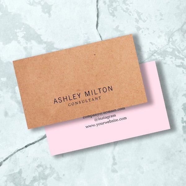 Modern Elegant Rose PRINTED Kraft Paper Consultant