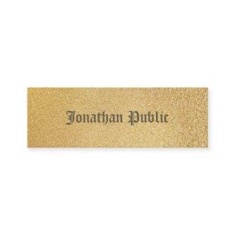 Modern Elegant Shiny Gold Foil Glamorous Plain Mini