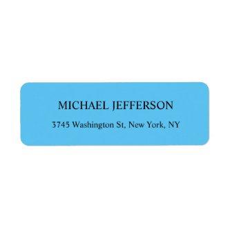 Modern Elegant Simple Blue Label