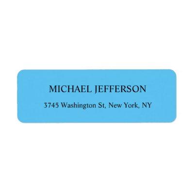 Modern Elegant Simple Blue Label