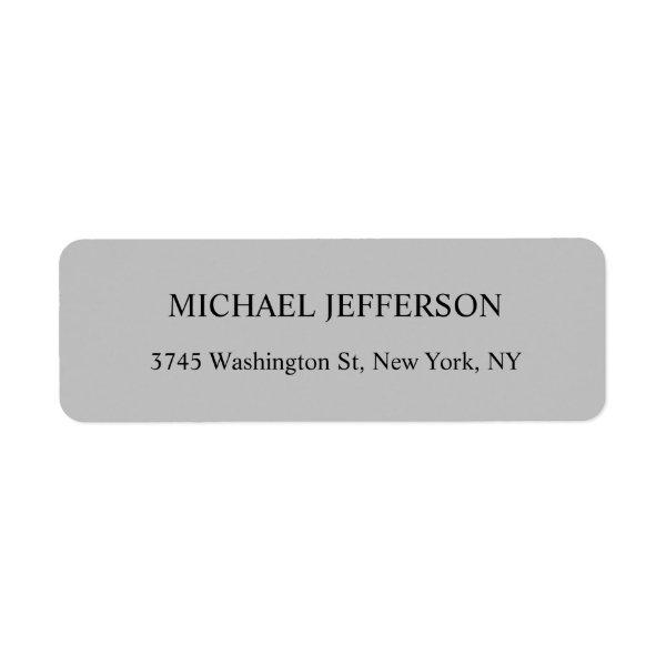 Modern Elegant Simple Grey Minimalist Label