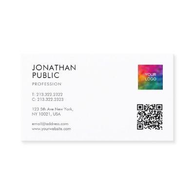 Modern Elegant Simple Logo QR Code Professional