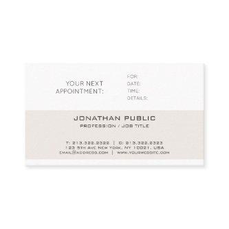 Modern Elegant Sleek Plain Appointment Reminder