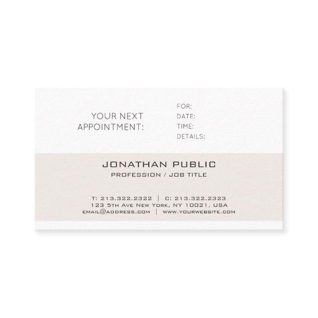 Modern Elegant Sleek Plain Appointment Reminder