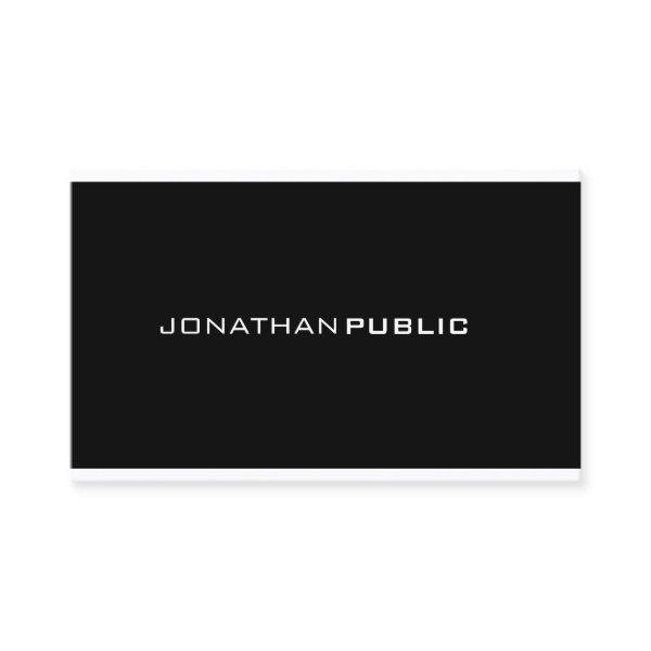 Modern Elegant Smart Design Black White Plain Cool