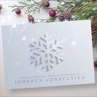 Modern Elegant Snowflake | Holiday Greetings