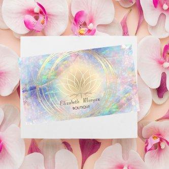 Modern Elegant Stylish,Gold Circles Lotus Opal