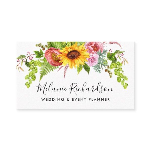 Modern Elegant Sunflower Greenery Floral