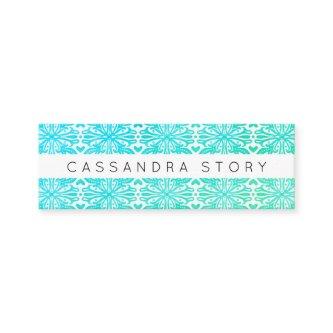 Modern Elegant Swirls Pattern Aqua Mini