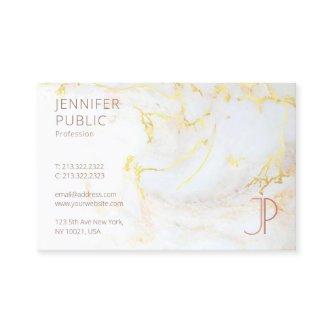 Modern Elegant Template Gold Marble Monogram Luxe