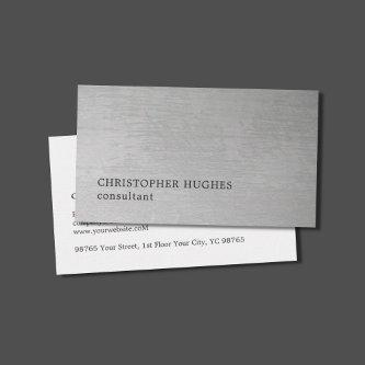 Modern Elegant Texture Grey Consultant