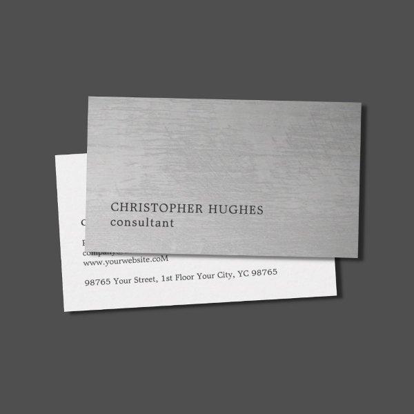 Modern Elegant Texture Grey Consultant