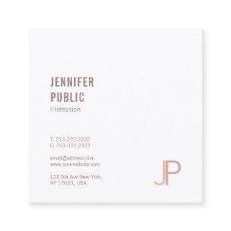 Modern Elegant Trendy Design Initials Template Top Square
