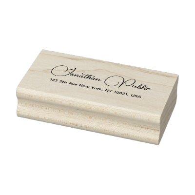 Modern Elegant Typography Script Name Template Rubber Stamp