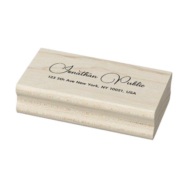 Modern Elegant Typography Script Name Template Rubber Stamp