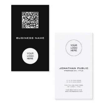 Modern Elegant Vertical Template Barcode QR Code