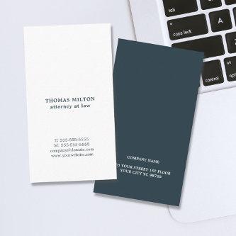 Modern Elegant White Blue Attorney