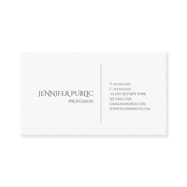 Modern Elegant White Creative Minimalistic Design