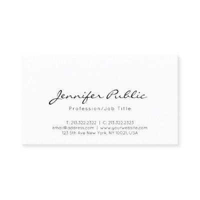 Modern Elegant White Minimalist Professional Plain