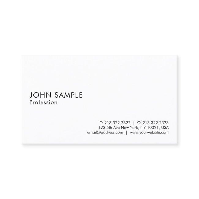 Modern Elegant White Professional Clean Plain
