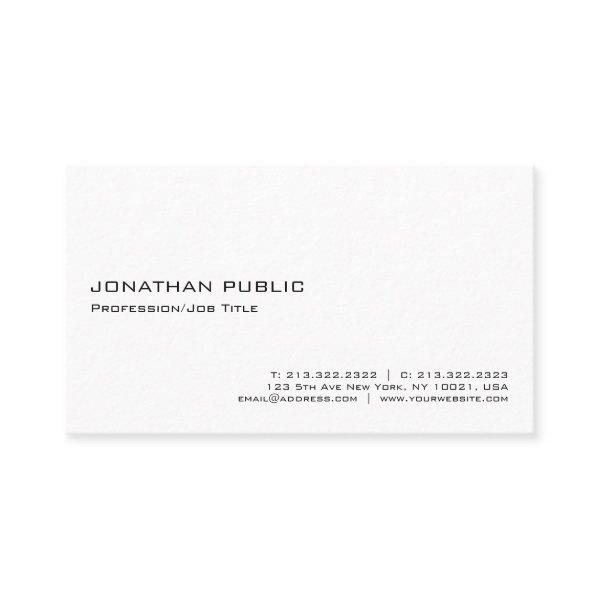 Modern Elegant White Professional Minimalistic