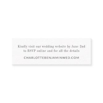 Modern Elegant White RSVP Online Website Mini Card