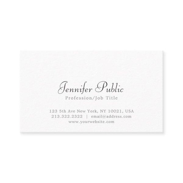 Modern Elegant White Simple Professional Plain