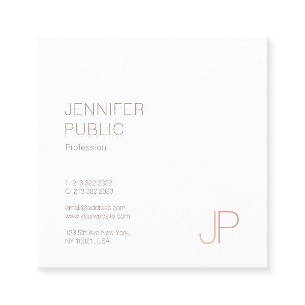 Modern Elite Design Elegant Monogram Plain Luxury Square