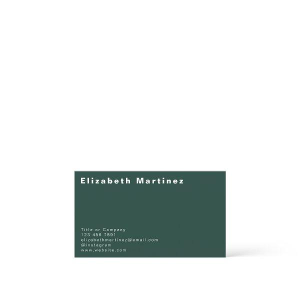 Modern Emerald Green Front and Back Personalized