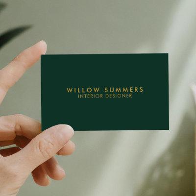 Modern Emerald Green Minimal Professional