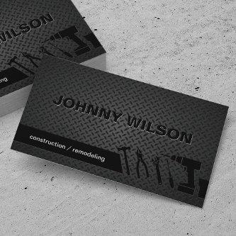 Modern Etch Black Metal Plate Construction