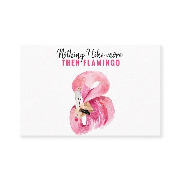 Modern Exotic Pink Watercolor Flamingo Gift