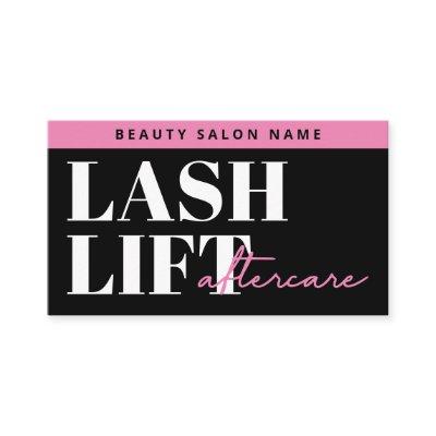Modern Eyelash Extensions Lash Lift Aftercare Card