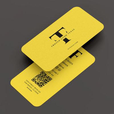 Modern F T Logo Monogram Yellow Black