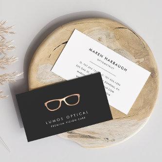 Modern Faux Copper Glasses Logo