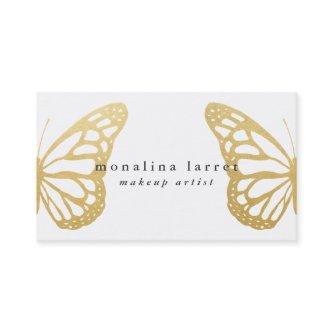 Modern Faux Gold Foil Bohemian Monarch Butterfly