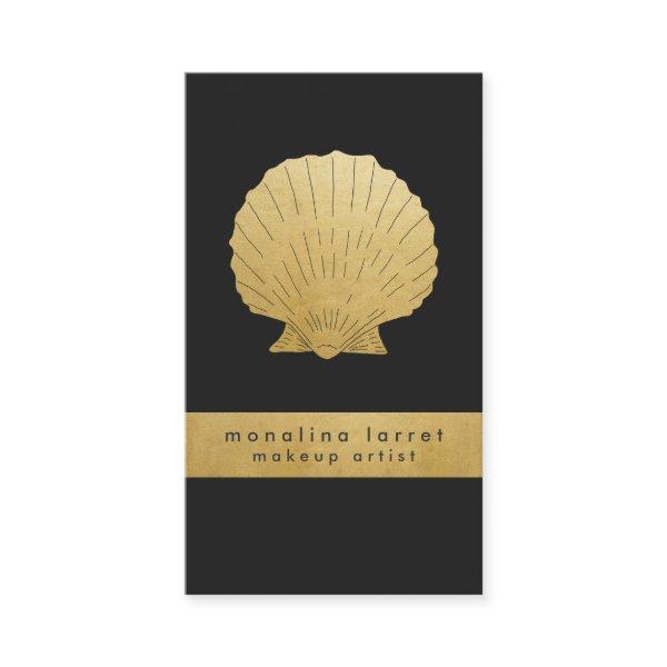 Modern Faux Gold Foil Sea Shell