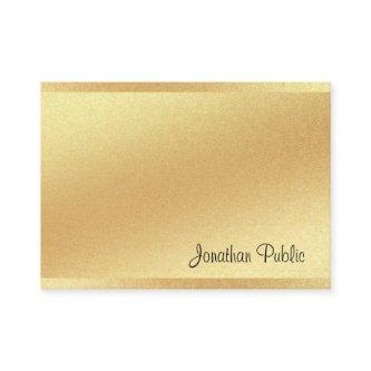 Modern Faux Gold Hand Script Professional Elegant