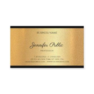 Modern Faux Gold Hand Script Text Calligraphy Chic