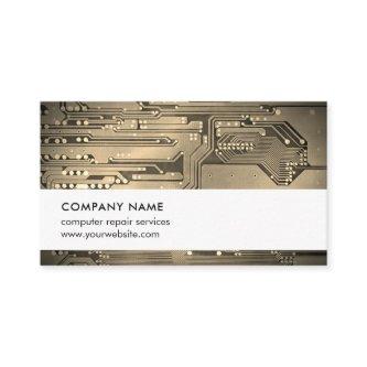 Modern Faux Metal Circuit Board Computer Repair