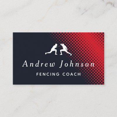 Modern Fencing Coach Instructor Fencer Red & Black